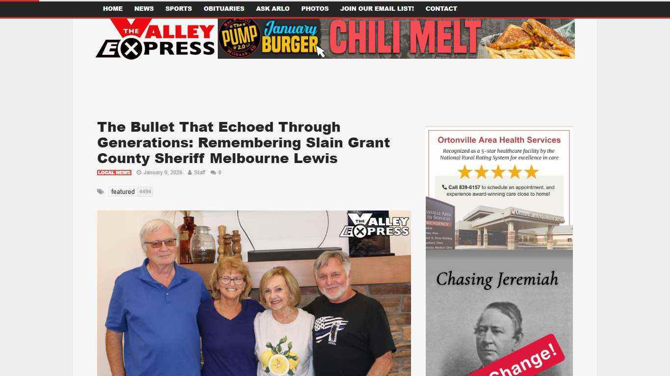 The Bullet That Echoed Through Generations: Remembering Slain Grant County Sheriff Melbourne Lewis | The Valley Express